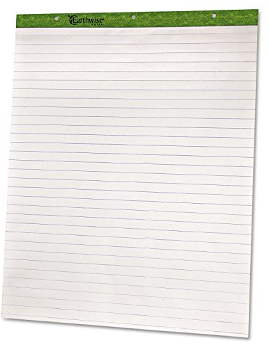 Ampad 24034 Flip Charts, 1 Ruled, 27 x 34, White, 50 Sheets (Pack of 2)
