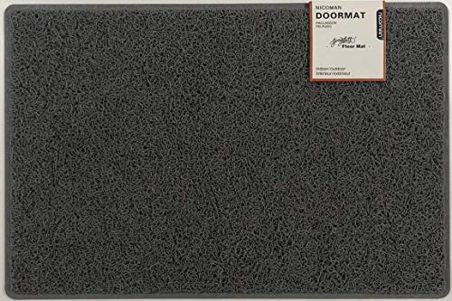 Nicoman Spaghetti Floor Mat Looper Noodle Matt Patio Door Garden Conservatory Doormats(75x45cm,Grey)