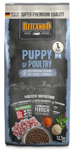 BELCANDO Puppy GF Poultry [12,5 kg] getreidefreies Welpenfutter | Welpenfutter ohne Getreide | Alleinfuttermittel für Welpen bis 4 Monate