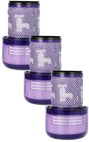 vhbw 3x Staubsaugerfilter kompatibel mit Dyson V12 Slim, V12, V12 Detect Slim, V12 Detect Slim Absolute Staubsauger - HEPA Filter