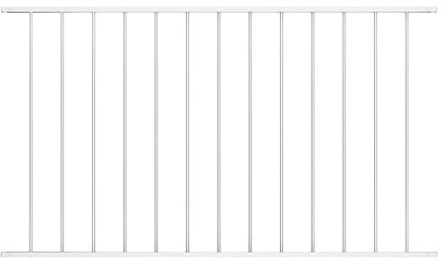 vidaXL Panel de Valla con Postes Cerca Cercado con Palos Vallado Pario Exterior Acero con Recubrimiento en Polvo Blanco 1,7x1,25 m