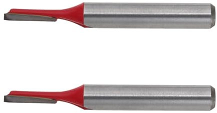 The Lord of the Tools 2pcs Mèche de Routeur 1/4 Tige 1/8 Diamètre de Coupe Simple Cannelure Droite Carbure Fraise à Défoncer pour le Travail du Bois Menuiserie Fraise Outil Vert