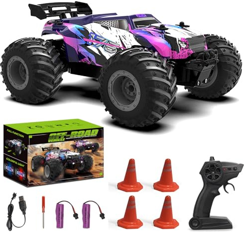FEIMUOSI Macchina Telecomandata Auto Rc Cars: 2,4 GHz 1:18 All Terrain Offroad Auto Telecomandata con 2 batterie und luci a LED, 20 km/h Macchina Radiocomandata, Perfetto Regalo per Bambini e Ragazzi
