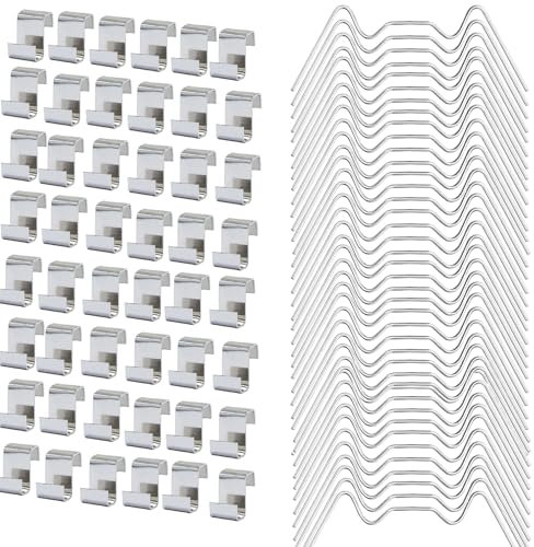 200 Pcs Stainless Steel Glass Clips - Glazing Window Fixings with W and Z Wire Clips for Greenhouse Pane Installation