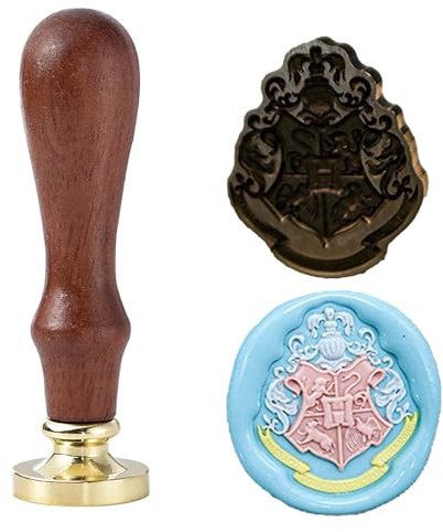 Ychostamp Vaxsigillstämpel – skolemblem, sigillstämpel med H-karaktärer, Magic Academy emblem stämplar för festinbjudningar, bokstäver, hantverk gör-det-själv