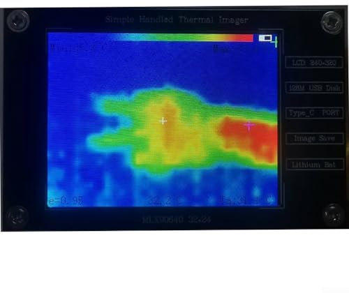 Allthingstore Caméra thermique professionnelle avec capteur infrarouge 32 x 24 8 Hz Taux de rafraîchissement -40 °C à 300 °C Plage de température Connexion USB-C