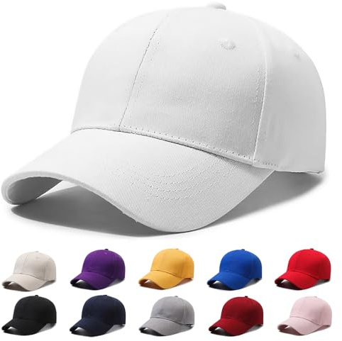 Fuantuda Casquette de Baseball pour Homme et Femme, Casquettes Sport Baseballs, 100% Coton, Taille Unique, Coton Anti Soleil Baseball Cap, Casquette Ajustable Homme et Femme Chapeaux