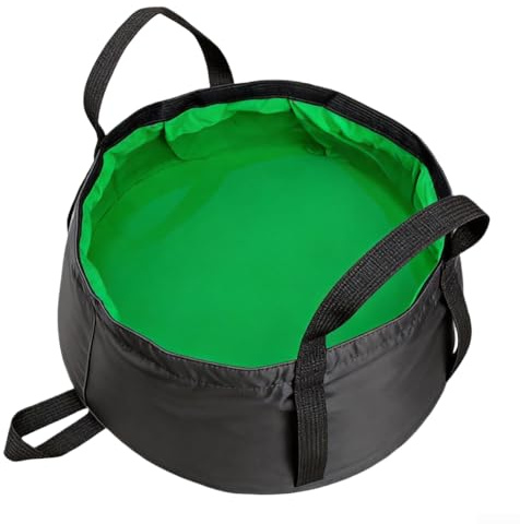 Bassin à eau pliable, portable et ultraléger, 8 l, pour camping, voyage, lavage (vert)