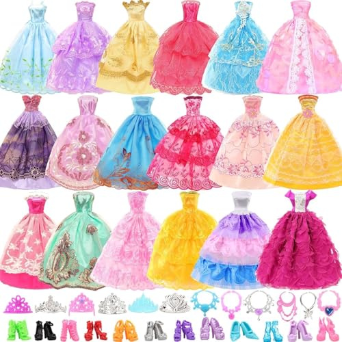 Miunana 27 Accesorios Boda Fiesta Noche Vestidos para 11.5'' 30 CM Muñecas