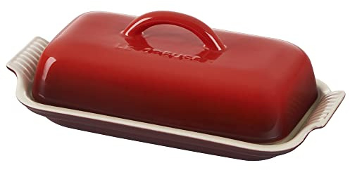 Le Creuset Stoneware Heritage Butter Dish, Cerise