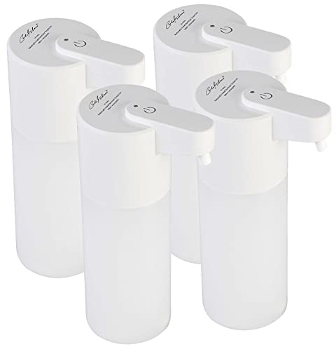 Carlo Milano Handsensor Seifenspender: 4er Set Automatischer Akku-Seifenspender, IR-Sensor, 5 Stufen, 500 ml (Elektronische, Automatischer Flüssigseifenspender, Desinfektion)