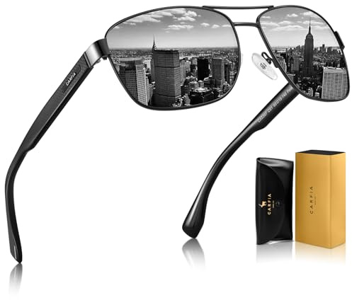Carfia Pilot Lunettes de Soleil Polarisées Pour Homme Protection UV Cat.3 CA5397