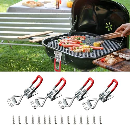 Cierre de Palanca Regulables,4pcs Abrazadera de Palanca,Abrazadera de Pestillo Ajustable,Abrazadera de Palanca Metal,Abrazadera de Palanca Pestillo,Ajustable Cierre de Palanca,für Kisten Schrank