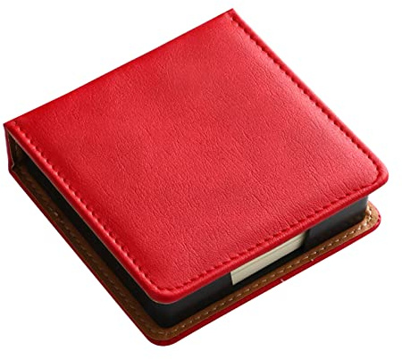 Lussuoso dispenser per note in pelle per biglietti da tavolo per biglietti da visita appiccicosi organizer per studenti giornalisti adesivi scatola organizer per appunti adesivi scatola in pelle porta