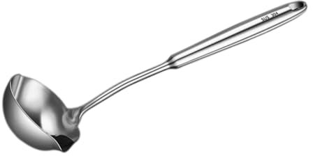 GOOHOCHY Stainless Steel Grease Scoop Soup Ladle Filter Oil Strainer Spoon for Cooking Kitchen