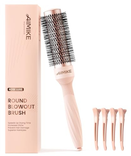 AIMIKE Spazzola Rotonda Professionale per Capelli - Ideale per Styling e Riduzione Tempi di Asciugatura - 32mm