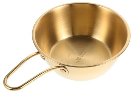 IWOWHERO Ciotola Da Barba in Acciaio Inossidabile Con Manico Tazza Per Sapone Da Barba Da Uomo Ciotola Schiumogena Strumenti Da Barba Tazza Infrangibile