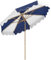 Outsunny Parasol d'extérieur pour terrasse, diamètre : 267 cm, avec angle d'inclinaison et poignée, protection UV 50+, pour terrasse, bleu et blanc