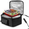 Portable Mini Car Microwave, 12V Electric Oven Fast Heating Picnic Box Heated Lunch Box Food Warmer for Travel Camping Food Cooking Black