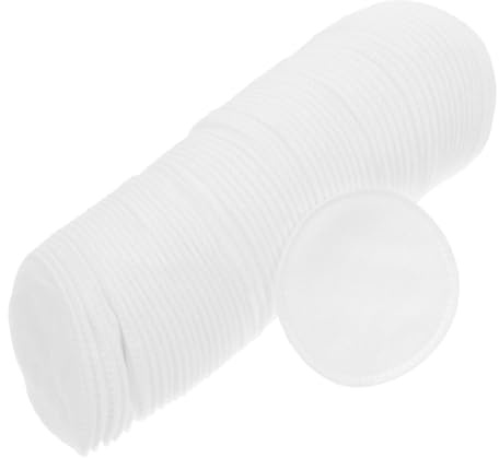 FIXOSHEE 100 piezas Almohadillas de Algodón Reutilizables para Limpieza Facial Doble Cara Gruesa Suaves y Lavables Unidades Blancas para Tipo de y Viaje