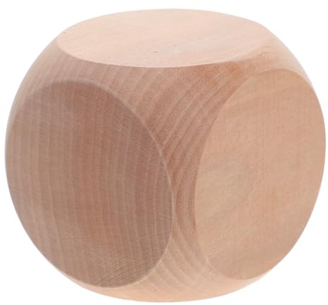 POPETPOP Dés Bois Vierges avec Coins Arrondis Blocs pour Jeux de Société Artisanat DIY Personnalisables et Solides pour Jeux Puzzles et Fêtes