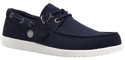 Serge Blanco Chaussures Bateau Socoa en Maille Stretch - Mode Homme