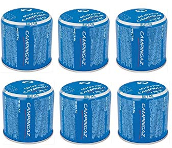 Bombona de cartón C206 GLS Campingaz, cartucho de gas de 190 g con sistema de seguridad mediante membrana, 6 unidades