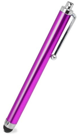 OcioDual Stylet Tactile pour écrans Tactiles, Violet, Touch Pen Compatible Smartphones, Tablettes, Moniteurs, Pointeur Capacitif Universel en Métal, Pointe en Caoutchouc, Anti Rayures