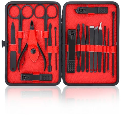 Maniküre-Set, Edelstahl-Nagelpflege-Set, professionelles eingewachsene Zehennagelknipser, Pediküre-Set & Zehennagelschneider, dicke Nagelschere