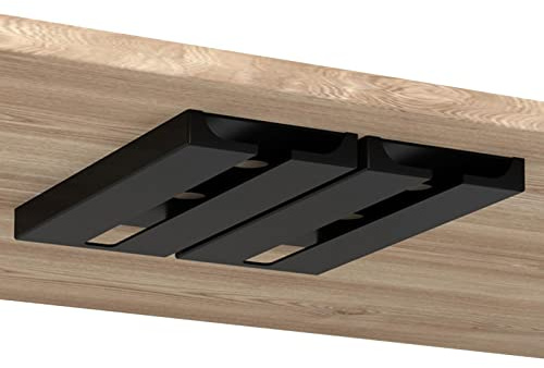 vincente Under Shelf Wine Glass Holder - Adhesive Wine Glass Cabinet Rack,Hangings Wine Glass Holder, Wine Glasses Storage Hanger Under Shelf for Kitchen Pantry