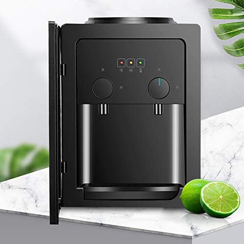 Dispensador de agua eléctrico 550W dispensador de agua de oficina para uso doméstico Dispensador de agua fría y caliente Máquina de agua negra