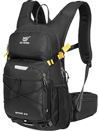 SKYSPER Cycling Backpack 20L Lightweight Bike Backpack for Men Women Running Rucksack for Biking Hiking Climbing(Black)
