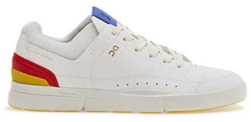 On Herren The Roger Centre Court Synthetic Leather White Mustard Trainer 40 EU