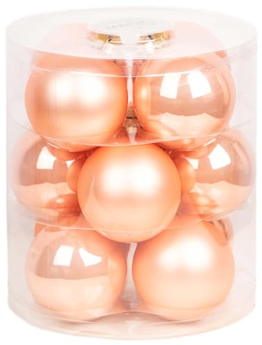 Magic Weihnachtskugeln Glas 8cm 12 STK. Christbaumkugeln (Sweet Melon)