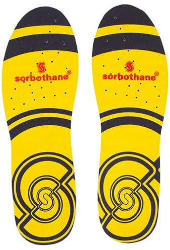 Double Strike Insoles Men & Women – Shock Absorbing Inserts for Plantar Fasciitis, Arch Support & Heel Relief – Antibacterial Shoe Inserts for Walking, Running, Work Boots – Size UK 9