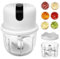 300ML Zerkleinerer Küche Elektrisch, Zwiebelschneider, Usb Zwiebelschneider Elektrisch, Zwiebelhacker Multizerkleinerer Mini Elektrisch Zerkleinerer Geeignet Für Zwiebel/Obst/Nüsse/Fleisch (Weiß)