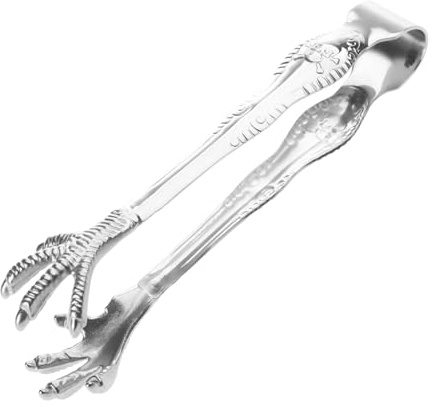 Fazvncv Pinze per ghiaccio in acciaio inox per secchiello per il ghiaccio, pinze per pane, cibo da cucina per servire cubetti di zucchero e tè