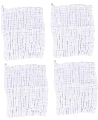 Gatuida 4 piezas Toallas de Algodón para Bebés Recién Nacidos Paño de Muselina de Suaves Absorbentes Secado Rápido Pack de Unidades para Higiene Infantil