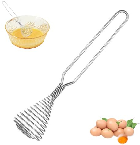 Whisker Tool - Batidor De Huevos Espiral Manual Con Muelle,Batidor De Mano Para Leche Cocina Reposteria Batir Mezclar Espumar Para Hogar Restaurante