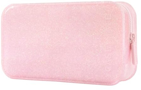Case-Mate Jelly Makeup Bag - Waterproof Zipper Pouch - Ballet Pink Twinkle