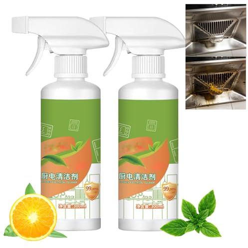 Fly Cleanse Natural Fórmula Appliances de Alta Eficiencia Desengrasante y Desincrustante, Limpiador multiusos a base de aceite, Spray Eco-Diseñado, Para Horno Estufa (2 piezas)