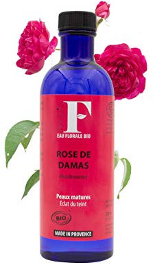 Florabiol - Eau Florale Rose de Damas Bio 200ml - eau florale Rose - Lotion Tonifiante, Revitalisante, Régénérante - Sans parfum - Certifié Bio Ecocert - Fabrication Française