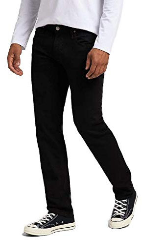 LEE Daren Zip Fly Vaqueros, Clean Black, 40W / 32L Hombre