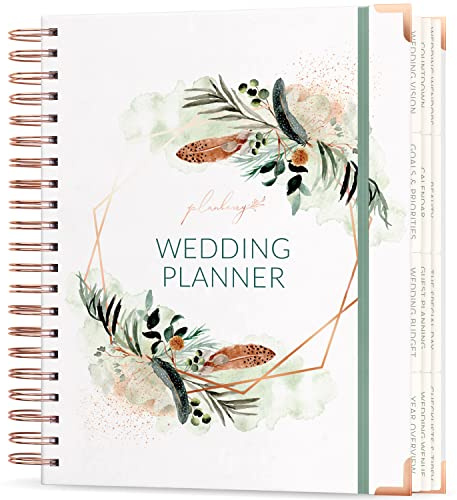 PLANBERRY Wedding Planner – Planning Binder with Checklists, Pockets & Calendars – Wedding Organizer Notebook for the Bride – Engagement Gifts