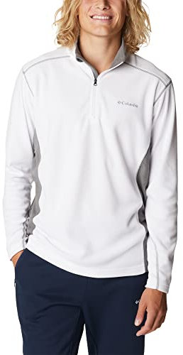 Columbia Klamath Range 2 Half Zip Pull en polaire Homme, White/City Grey, XL