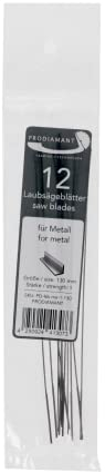 PRODIAMANT Hoja de sierra de marquetería tamaño 1 fina, para metal, 12 unidades, 130 mm, fabricada en Alemania
