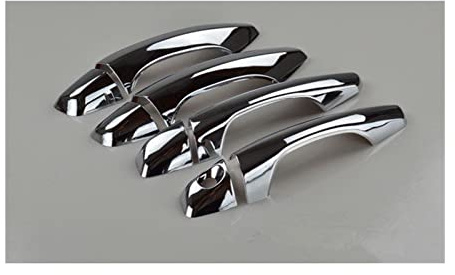 Yttre dörrhandtag dekoration omslag För Hyundai För Santa Fe IX45 2013 2014 2015 2016 2017 2018 Chrome Exterior Dörrhandtag Skydd Trim Bil Tillbehör Bil utanför dörrhandtaget Tillbehör