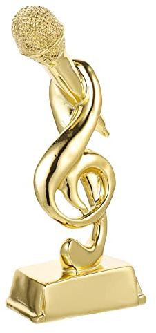 BCOATH Trofeo De Música Mini Trofeos Micrófono Vintage Pequeña Copa De Trofeo Trofeo De Micrófono Trofeo De Micrófono Favores De Fiesta Escritorio Niños Trofeo Trofeo De Oro