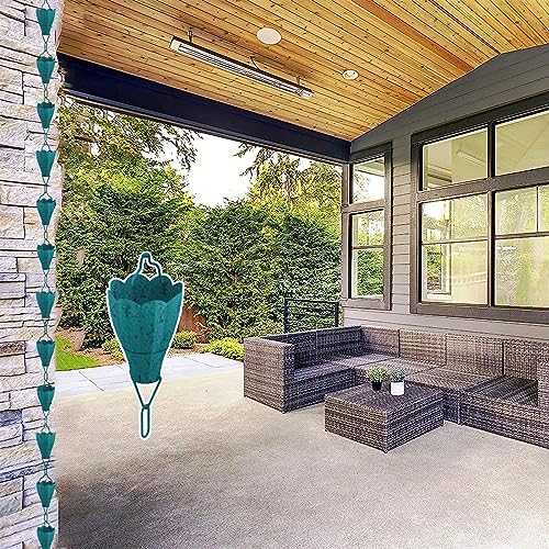 Regenkette Regenketten Gartendekoration Regenfängerkette, Aluminium-Regenkette für Zuhause, Terrasse, Regenumlenker, Abflussrohre, Aussenfunktioneller Austausch Der Dachrinne ( Color : Style7 , Size :