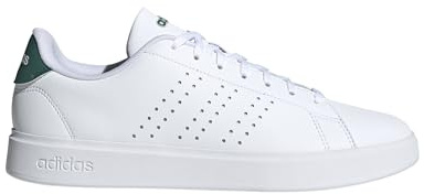 Adidas Sneaker da Uomo Advantage 2.0, Bianco Nero Collegiate Green, 38 EU